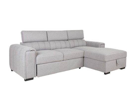 Corner sofa bed ODELIA RC, grey