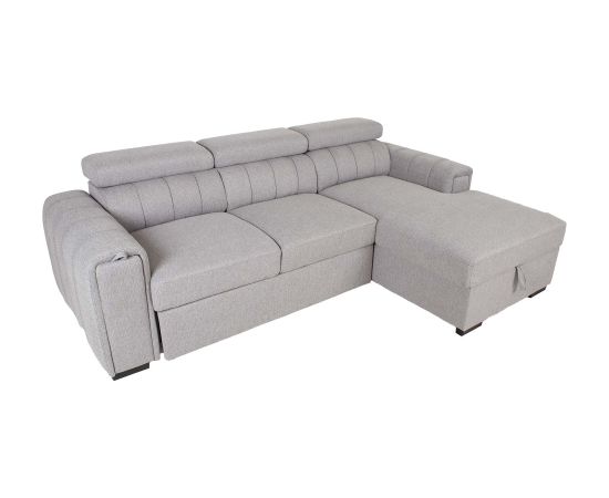 Corner sofa bed ODELIA RC, grey