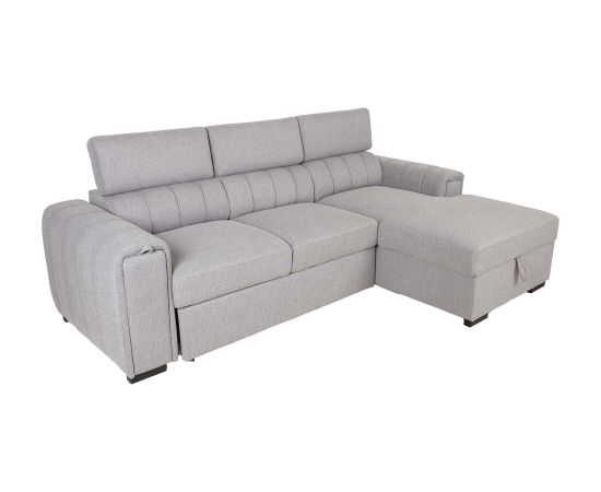 Corner sofa bed ODELIA RC, grey