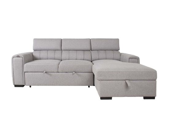 Corner sofa bed ODELIA RC, grey