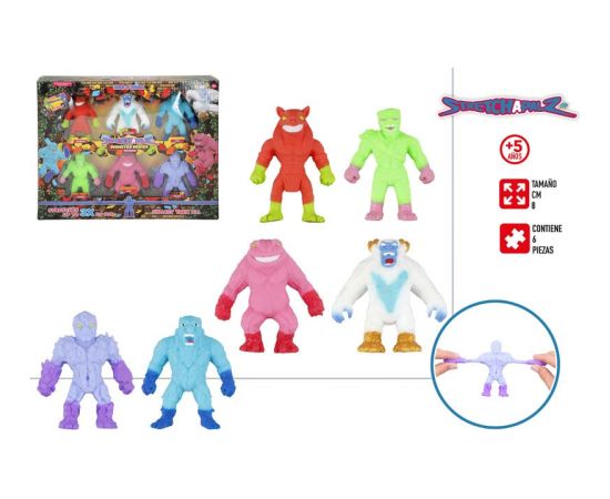 Эластичные фигурки комплект 6 шт. 8 см Stretchapalz Monster Series CB47718