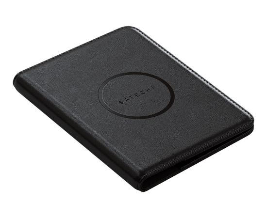 SATECHI Vegan-Leather Passport Cover w/ Find My (Black)