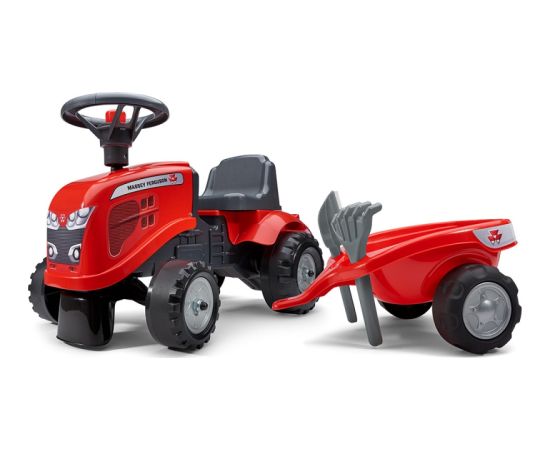 traktors ar piekabi - baby massey ferguson, sarkans