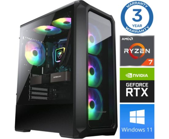 INTOP Ryzen 7 5700X 32GB 500SSD M.2 NVME RTX3050 6GB WIN11Pro