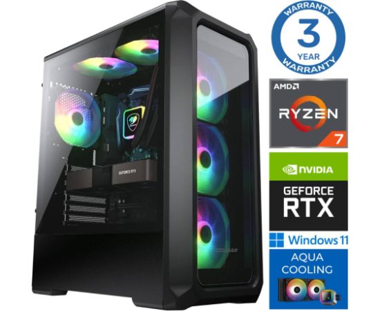 INTOP AQUA Ryzen 7 7700X 64GB DDR5 500SSD M.2 NVME RTX4060Ti 8GB WIN11Pro