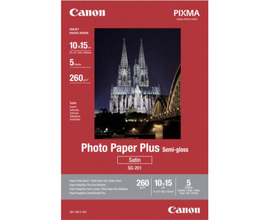 Canon фотобумага SG-201 10x15 260 г 5 листов