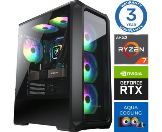 INTOP AQUA Ryzen 7 7700X 64GB DDR5 2TB SSD M.2 NVME RTX4060Ti 8GB no-OS