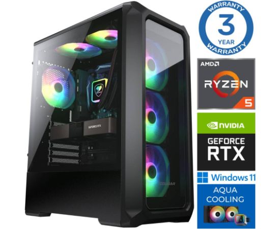 INTOP AQUA Ryzen 5 7600X 32GB DDR5 500SSD M.2 NVME RTX4060 8GB WIN11Pro