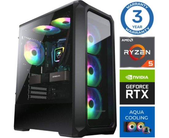 INTOP AQUA Ryzen 5 7600X 32GB DDR5 500SSD M.2 NVME RTX4060 8GB no-OS