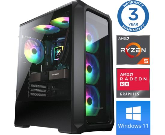 INTOP Ryzen 5 5500 32GB 1TB SSD M.2 NVME RX580 8GB WIN11