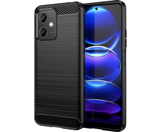 Hurtel Carbon Case for Xiaomi Poco X5 5G | Redmi Note 12 5G flexible silicone carbon cover black