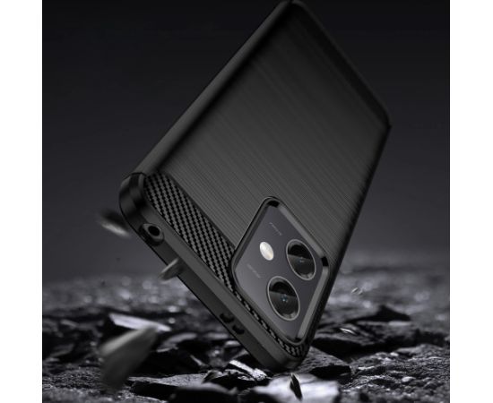 Hurtel Carbon Case for Xiaomi Poco X5 5G | Redmi Note 12 5G flexible silicone carbon cover black