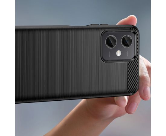 Hurtel Carbon Case for Xiaomi Poco X5 5G | Redmi Note 12 5G flexible silicone carbon cover black