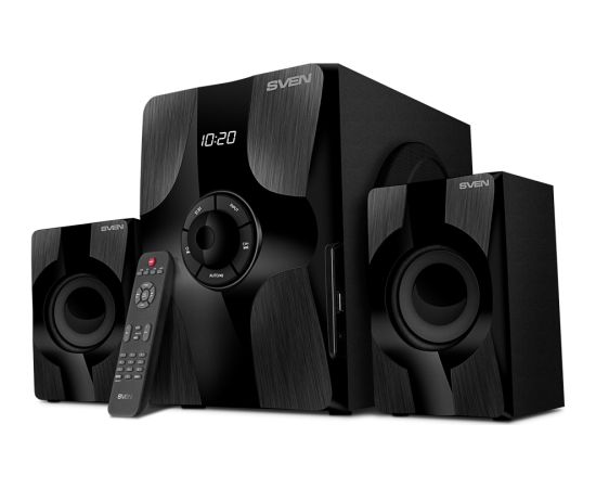 2.1 speakers SVEN MS-315, black, Bluetooth, FM, USB, Display, RC unit, power output 20W+2x13W (RMS)