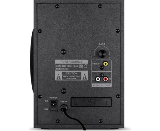 2.1 speakers SVEN MS-315, black, Bluetooth, FM, USB, Display, RC unit, power output 20W+2x13W (RMS)