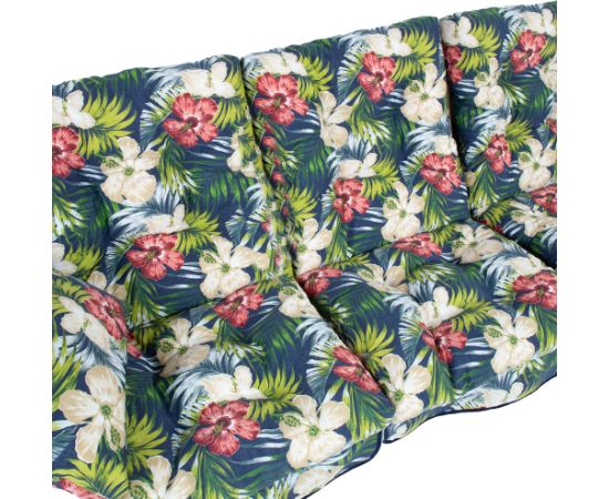 Cushion swings ROMA 108x56x10cm, dark floral, 3pc