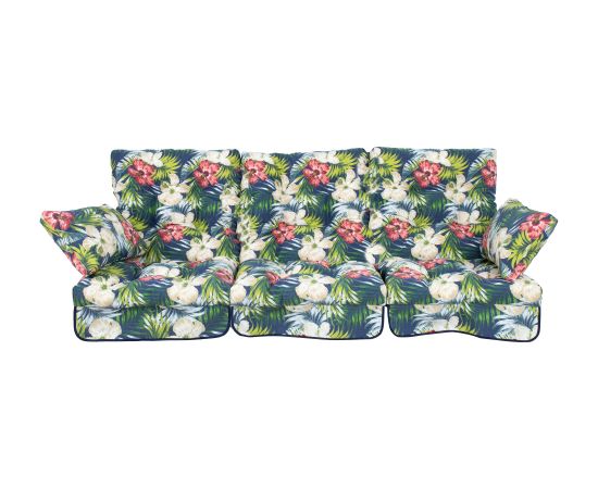 Cushion swings ROMA 108x56x10cm, dark floral, 3pc