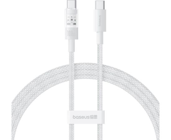 Baseus Gem USB C to USB C fast charging cable 1 m 100 W White