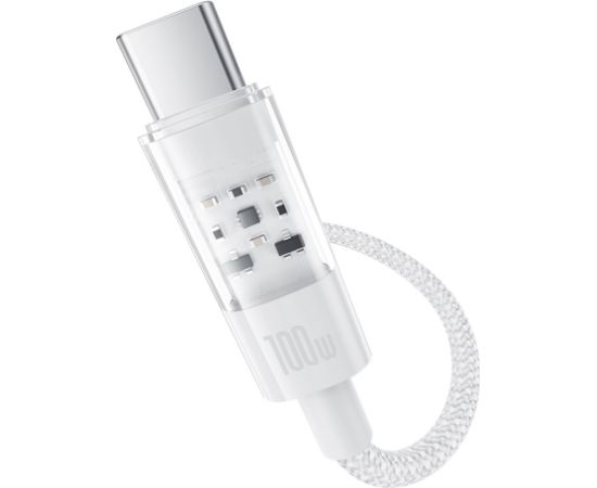 Baseus Gem USB C to USB C fast charging cable 1 m 100 W White