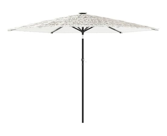 vidaXL Parasol ogrodowy na stalowym słupku, biały, 288x288x225 cm