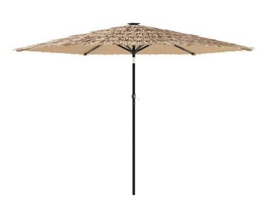 vidaXL Parasol ogrodowy na stalowym słupku, brązowy, 288x288x225 cm