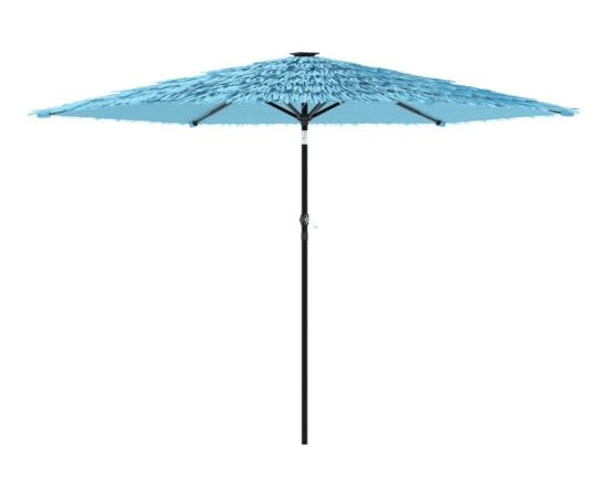 vidaXL Parasol ogrodowy na stalowym słupku, niebieski, 288x288x225 cm