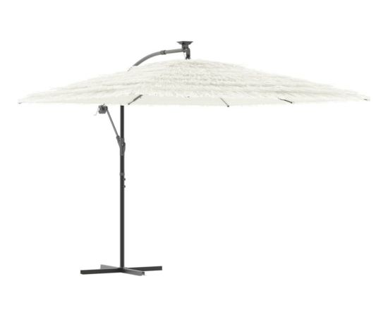 vidaXL Parasol ogrodowy na stalowym słupku, biały, 290x290x238 cm