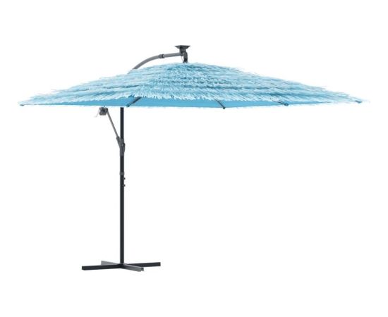 vidaXL Parasol ogrodowy na stalowym słupku, niebieski, 290x290x238 cm