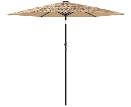 vidaXL Parasol ogrodowy na stalowym słupku, brązowy, 223x223x213 cm