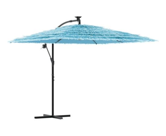 vidaXL Parasol ogrodowy na stalowym słupku, niebieski, 269x269x235 cm