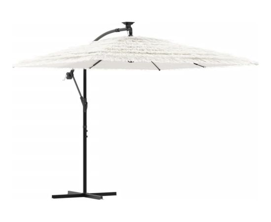 vidaXL Parasol ogrodowy na stalowym słupku, biały, 246x246x230 cm