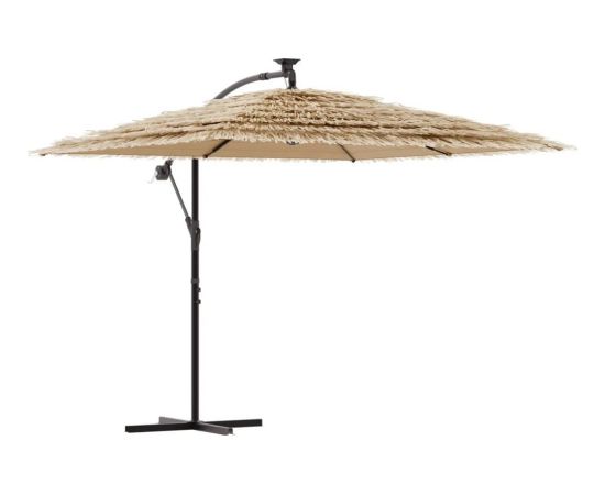 vidaXL Parasol ogrodowy na stalowym słupku, brązowy, 290x290x238 cm