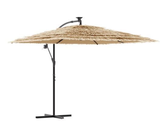 vidaXL Parasol ogrodowy na stalowym słupku, brązowy, 269x269x235 cm