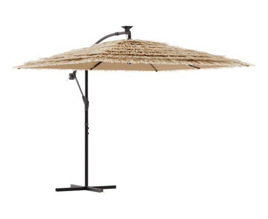 vidaXL Parasol ogrodowy na stalowym słupku, brązowy, 246x246x230 cm