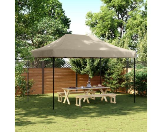 vidaXL Składany namiot imprezowy typu pop-up, taupe, 410x279x315 cm