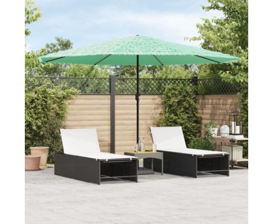 vidaXL vidaXL Parasol ogrodowy na stalowym słupku, zielony, 388x388x248 cm