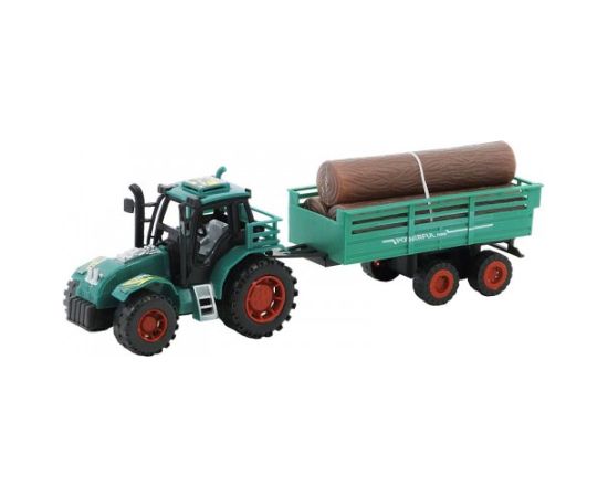 Adar Traktors ar piekabi  plastmasas 32 cm dažādas 104884