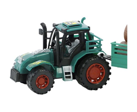 Adar Traktors ar piekabi  plastmasas 32 cm dažādas 104884