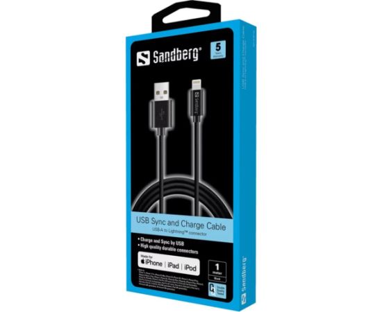 Sandberg 441-39 USB>Lightning MFI 1m Black