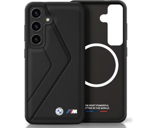 Etui BMW Leather Oversized Stripes MagSafe Чехол для Samsung Galaxy S25