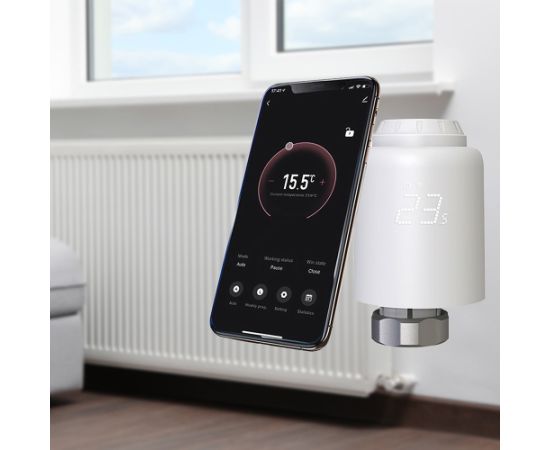 Tellur Smart WiFi Thermostatic Radiator Valve RVSH1 LED white