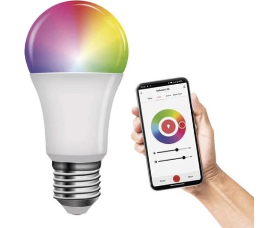 LED spuldze E27, 230V, 9W, 806lm, 2700K - 6500K, CCT, RGB, viedais Wi-Fi, TUYA / Smart Life, EMOS