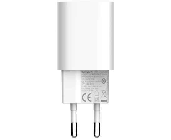 Wall charger LDNIO A2318M USB, USB-C + USB-C - Lightning Cable