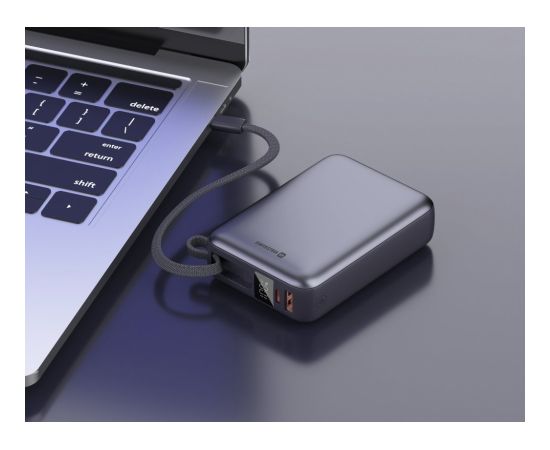 Swissten Power Bank 20000 mAh 45W со встроенным кабелем USB-C