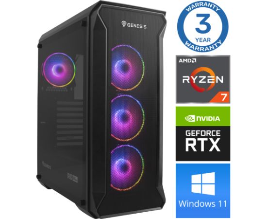 INTOP Ryzen 7 5700X 32GB 1TB SSD M.2 NVME RTX5070 12GB WIN11