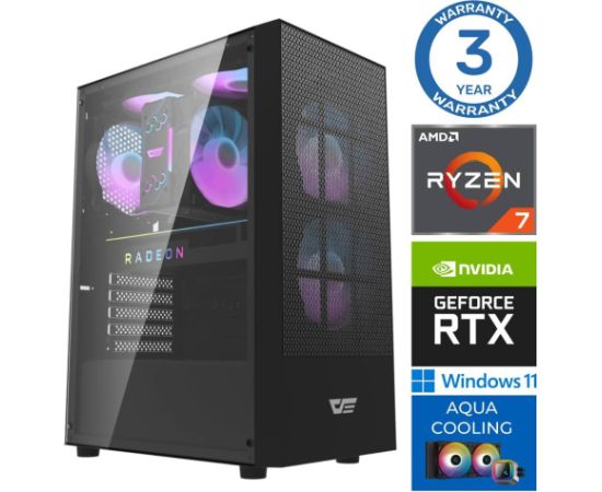 INTOP AQUA Ryzen 7 7700X 16GB DDR5 2TB SSD M.2 NVME RTX4060Ti 8GB WIN11