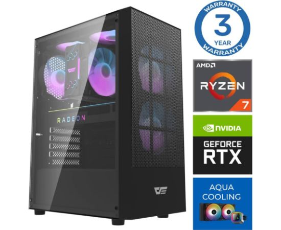 INTOP AQUA Ryzen 7 7700X 16GB DDR5 2TB SSD M.2 NVME+2TB RTX4060Ti 8GB no-OS