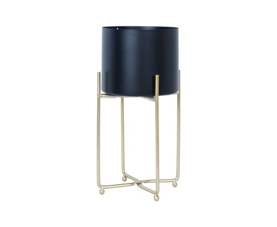 Puķu statīvs DEIA BLACK S 19,5x18xH37cm, melns/zeltīts