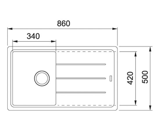 Franke Basis BFG 611-86 Fragranīta Pelēks