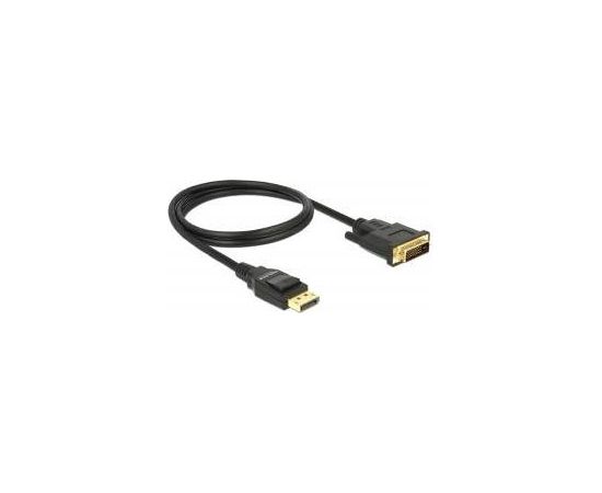 Delock Cable Displayport 1.2 (M) - DVI 24+1 (M) passive  2m; black